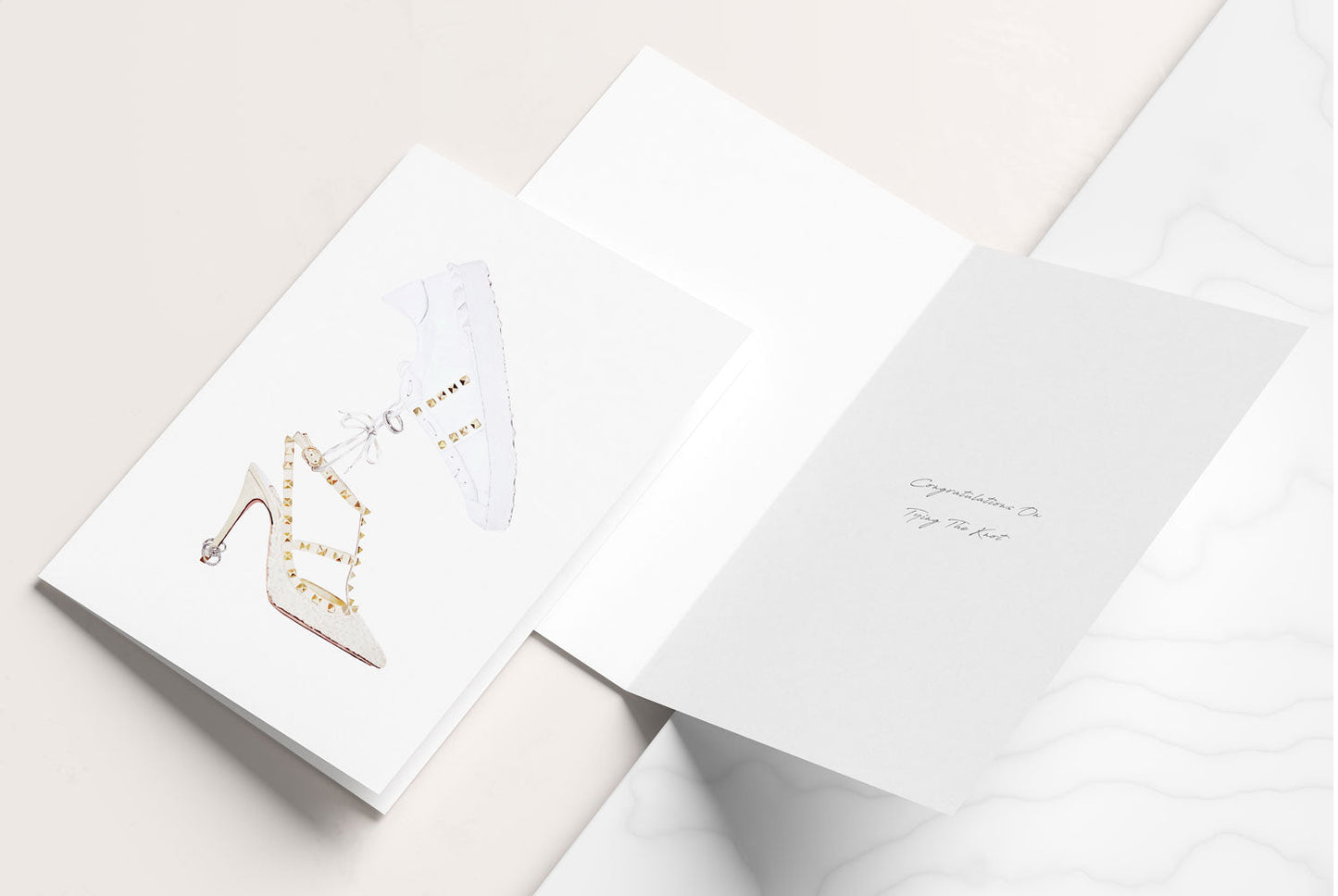 Tying The Knot Valentino Wedding Card