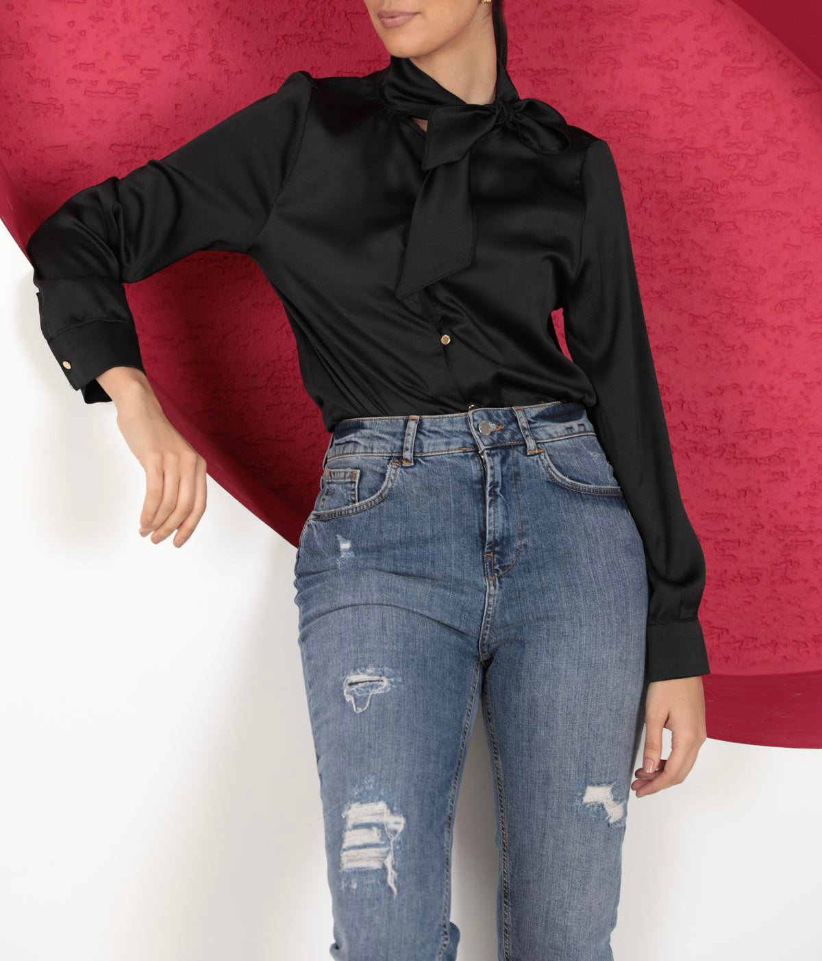 Black Blouse Top