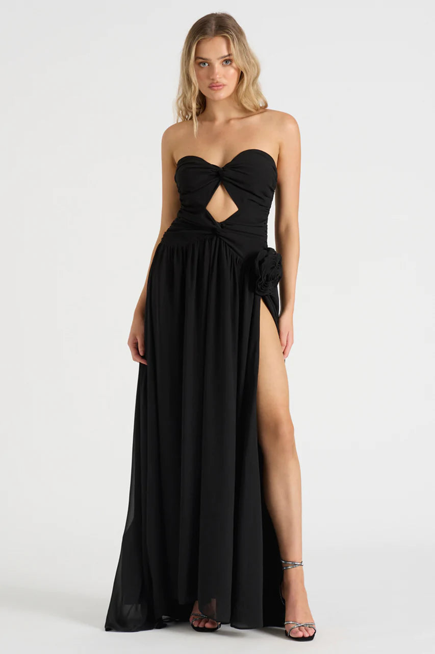 The Rosette Gown Black